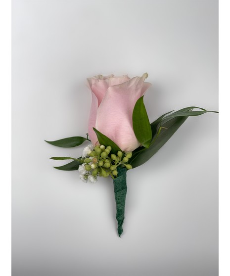 Pink Rose Boutonniere