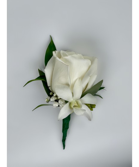Rose and Orchid Boutonniere