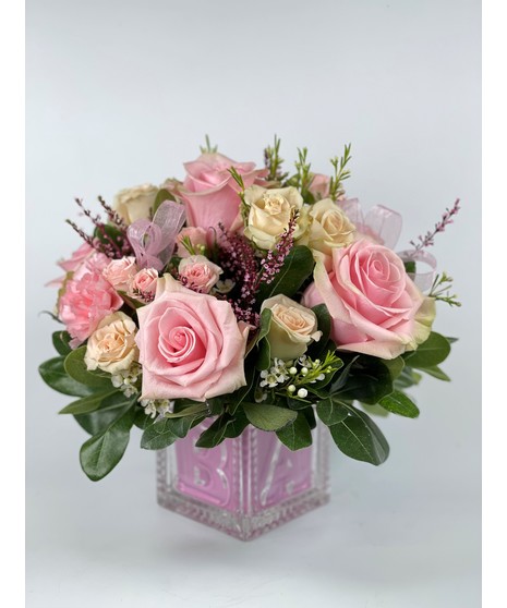 Crystal Baby Block - Pink