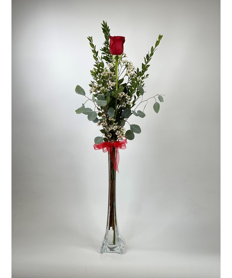 *Exquisite* Single Rose in a Bud Vase