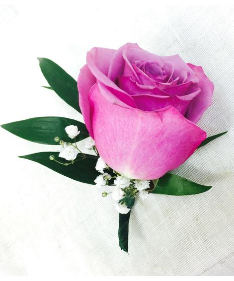 Lavender Rose Boutonniere