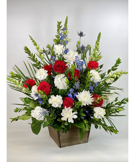 Patriotic Tribute Box Arrangement