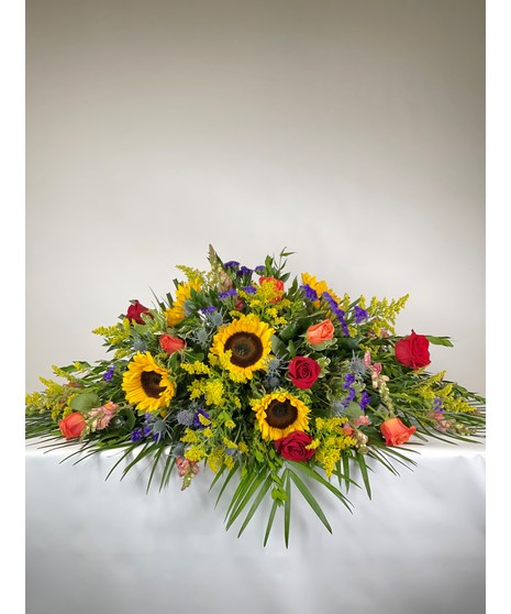 Rainbow of Remembrance Casket Spray