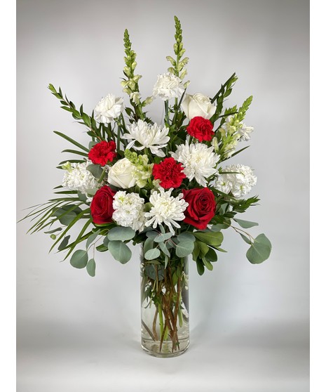 Crimson Farewell Vase Arrangement