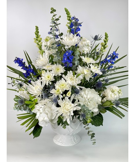 Seaglass Urn Arrangement