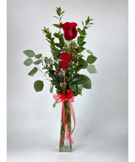 Two Rose Bud Vase