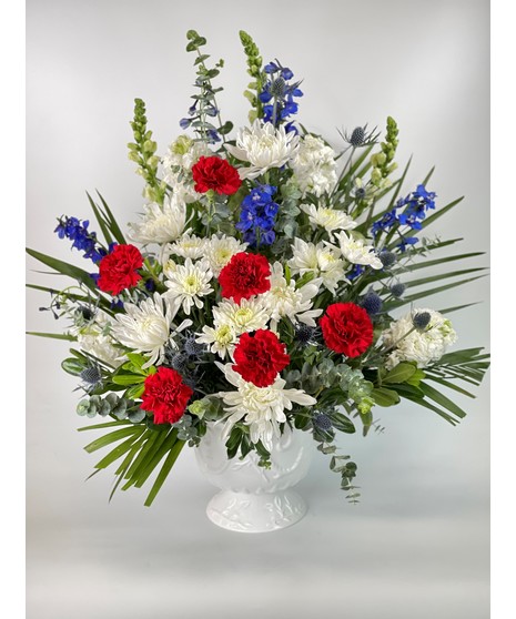 Patriotic Tribute Urn Arrangement