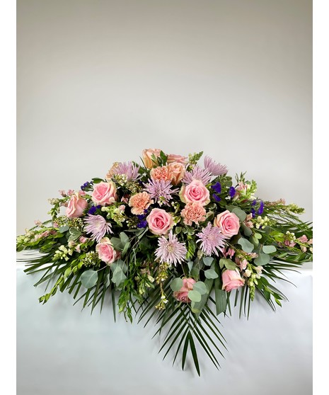 Pastel Garden Casket Spray