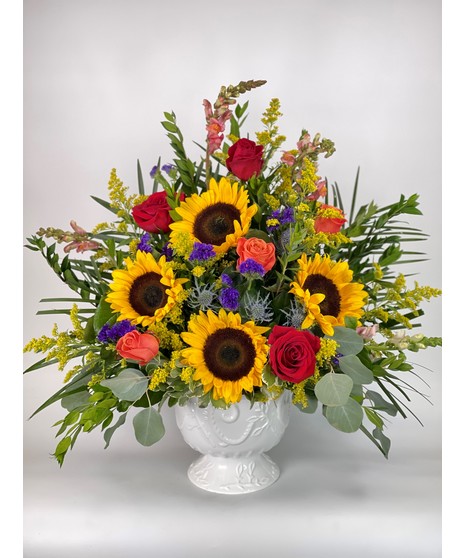 Rainbow of Remembrance Urn Arrangement