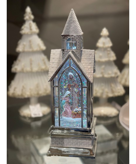 Holy Family Glitter Globe