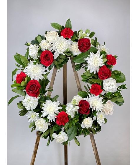 Crimson Farewell Wreath