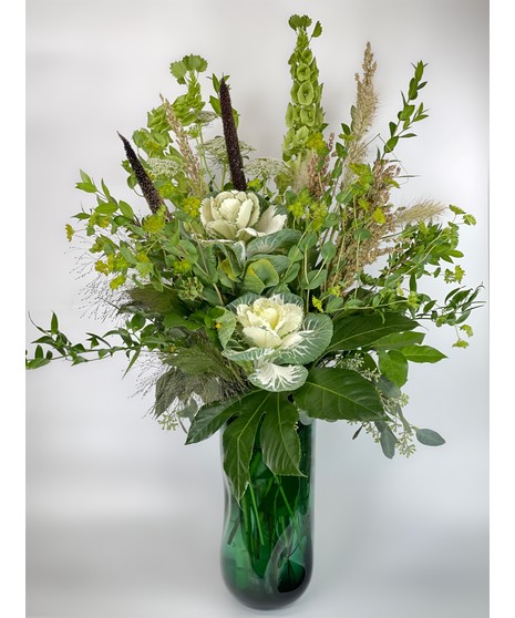 Lucious green floral arrangement